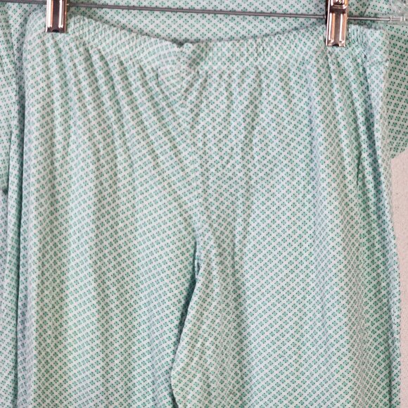 Apt. 9 Intimates Green Pattern with Lace Trim and Satin Tie Pajama Set Size S - Picture 12 of 16